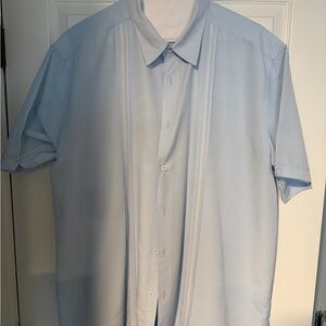 Cubavera Men's Light Blue Casual Button Down Shirt